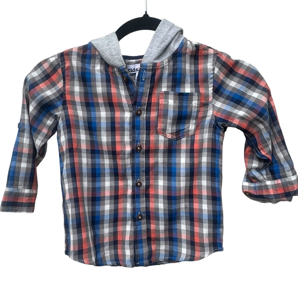 Kids Headquarters Plaid Shirt with Hood size 3T - Picture 5 of 7